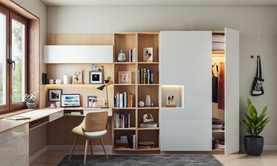 7l-shaped-home-office-images-with-attahced-bookshelf