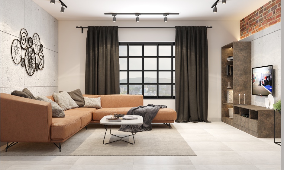 82industrial-living-room-with-leather-sectional-sofa