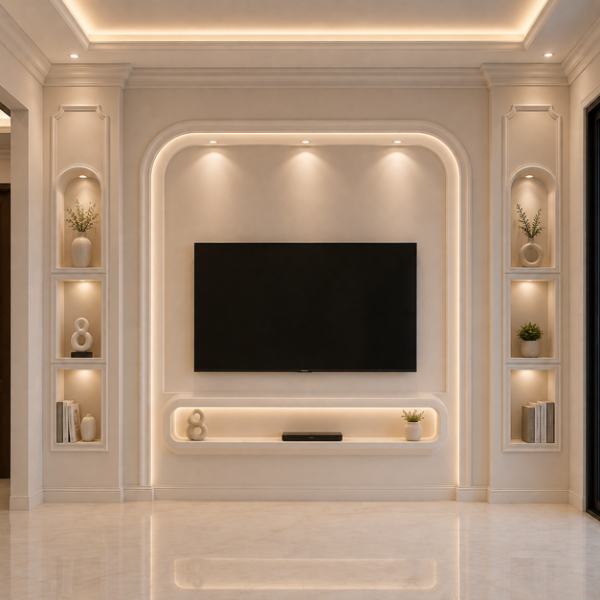 Premium Gypsum TV Unit Design