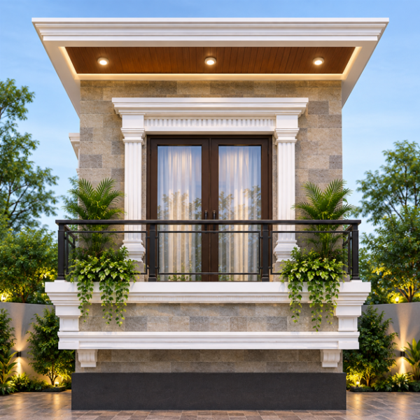 Premium Decorative Cement Balcony Design